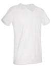 T-SHIRT MĘSKI V-NECK - SST9010 WHI - OCHRONA CIAŁA